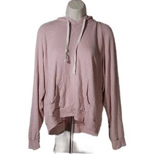 Arizona Jean Co Pink Hoodie Hooded Sweatshirt Long Sleeve Shirt Size Large Warm